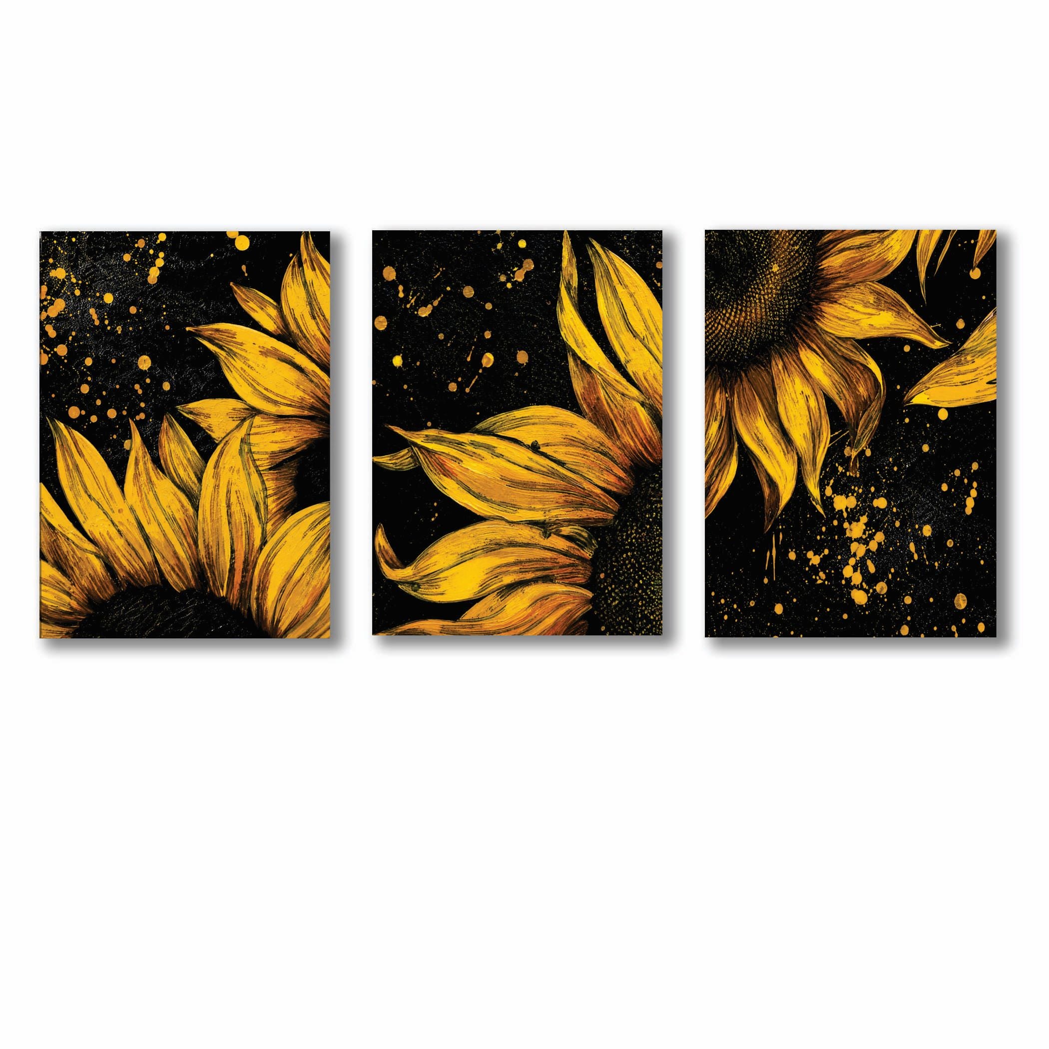 Set of 3 Premium Wall Art Photo Tiles – Modern Home Decor Sets 8x11