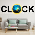 3D Wooden Alphabetic Clock With Esthetic Dial | Best Quality Alphabetic Design Clock For Home Decor | Home Decor Clock 30 inch  - With Light street mart