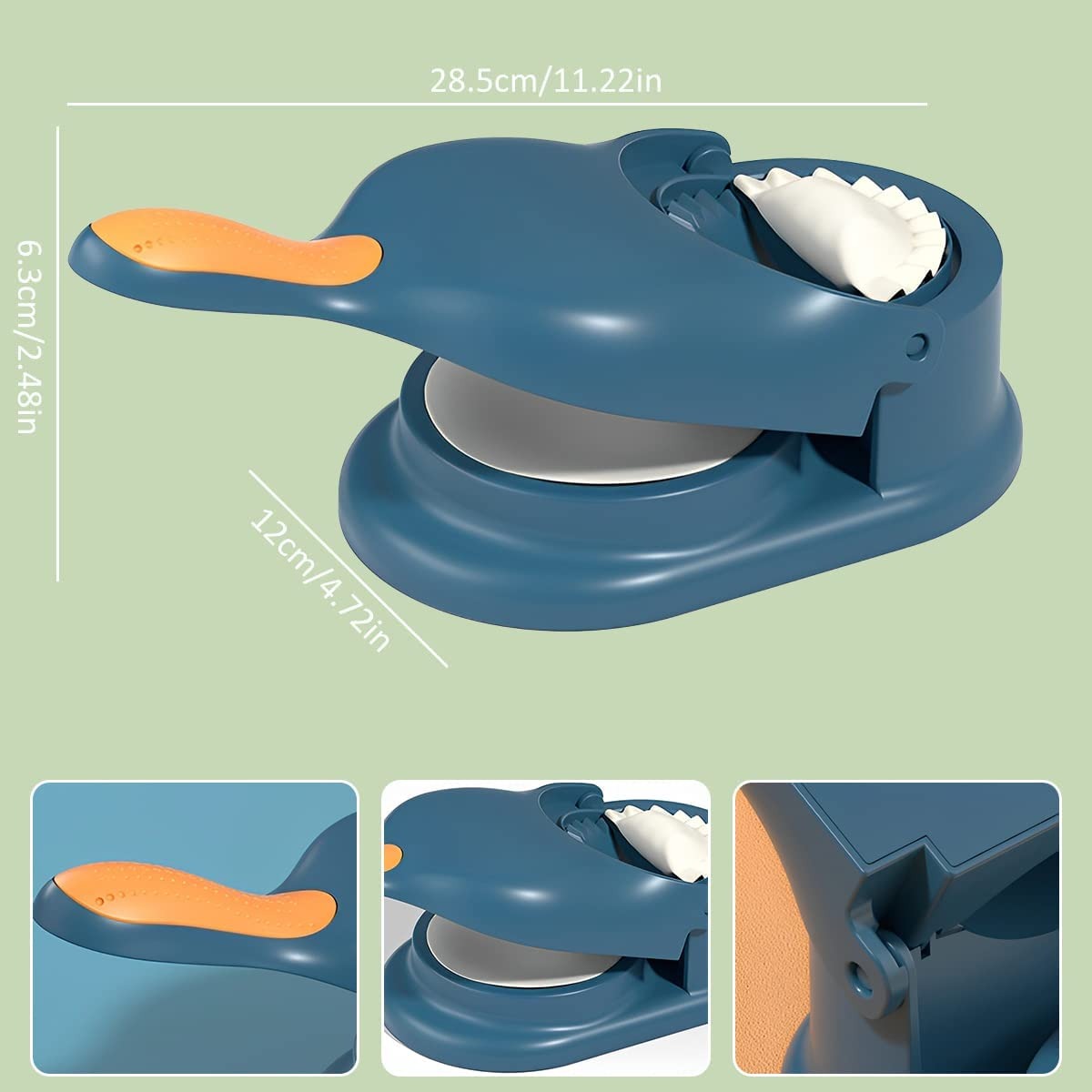 2-in-1 Manual Dumpling Maker & Dough Press Machine | Portable Samosa & Gujiya Mould Tool | Easy Kitchen DIY Pastry Accessory (Random Colour) street mart