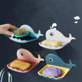 Fish Soap Stands for Bathroom Double Layers Plastic Adhesive Waterproof Wall Mounted Bar Soap Dish Holder Rack for Shower Wall, Kitchen, Bathroom Multicolor (Pieces 1) street mart