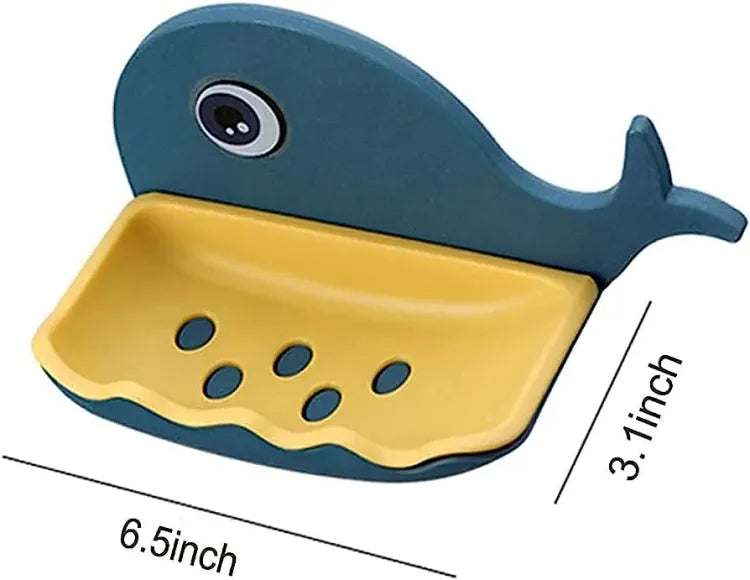 Fish Soap Stands for Bathroom Double Layers Plastic Adhesive Waterproof Wall Mounted Bar Soap Dish Holder Rack for Shower Wall, Kitchen, Bathroom Multicolor (Pieces 1) street mart
